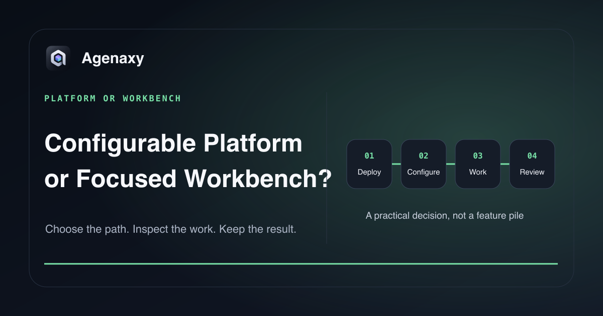 Agenaxy's focused Mac workbench is compared with AnythingLLM's configurable desktop and self-hosted AI platform.