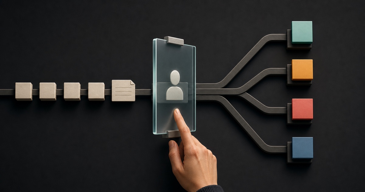 A transparent execution path paused at a human decision gate with approve, edit, reject, and escalate branches.