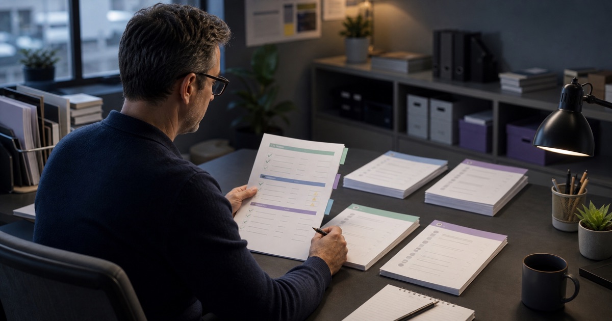 A finance lead reviews formulas, source rows, exceptions, and sign-off states in a private month-end close workspace.